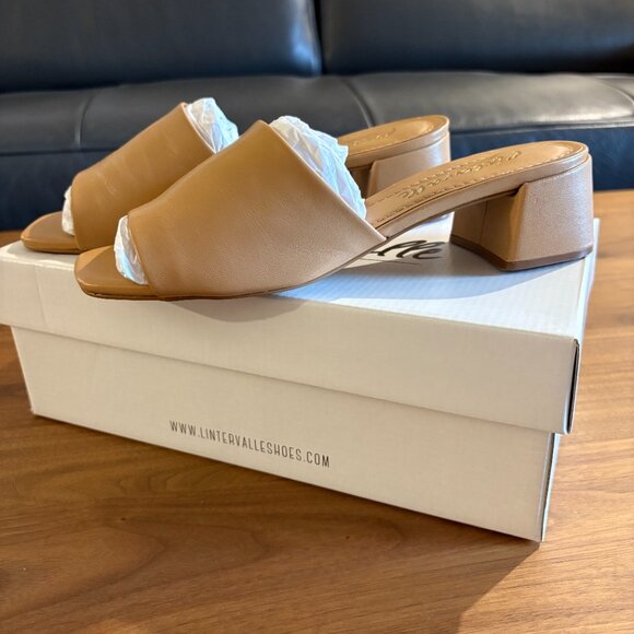 L'Intervalle Fortunata mule sandal heel camel NWT ✨HP - Picture 4 of 11
